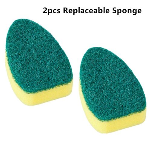 Brosse de nettoyage amovible pour bol de vaisselle, liquide rechargeable, tampon à récurer à Long manche, brosses de lavage de casserole, outil de nettoyage de cuisine