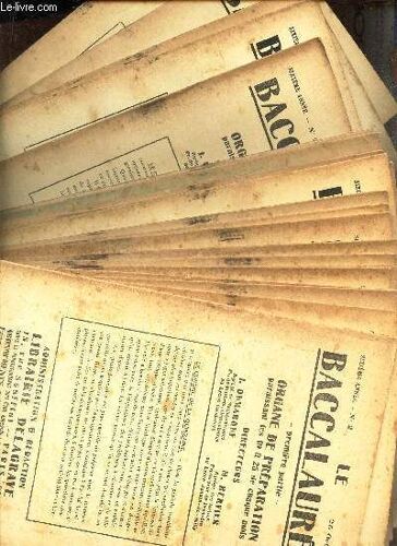 Le Baccalaurat - Lot De 23 Numeros - Du N°2 Au N°24 - Du 25 Octobre 1936 Au 25 Septembre 1937.