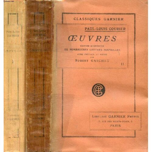 Oeuvres De Paul-Louis Courier, 2 Tomes