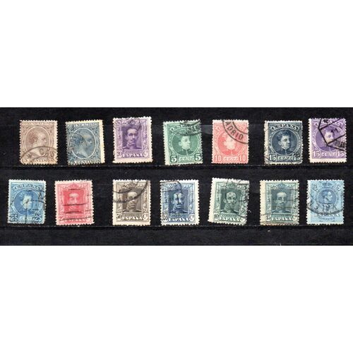 Espagne- Lot De 14 Timbres Oblitérés- Roi 