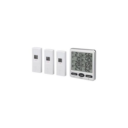 Thermo-hygromètre radiopiloté Renkforce argent