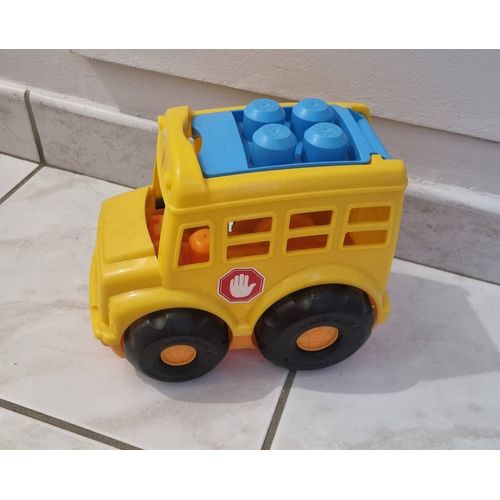 Bus Scolaire Jaune Et Bleu Mega Bloks Construction