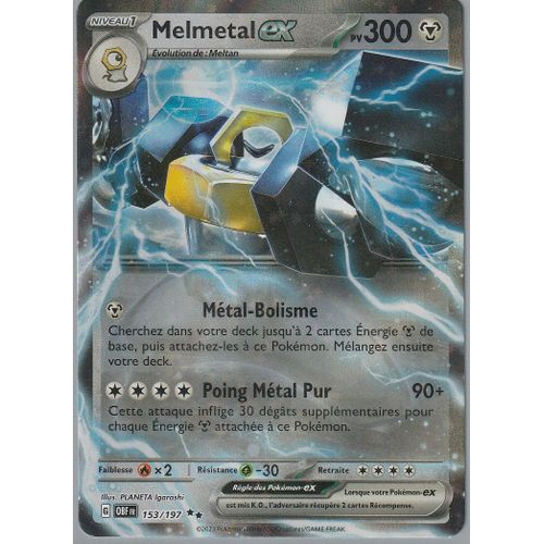 Carte Pokémon - Melmetal Ex - 153/197 - Ultra-Rare - Ev3 Flammes Obsidiennes