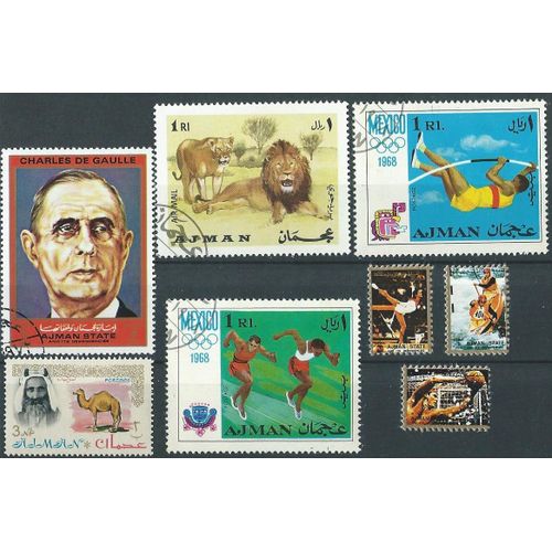 Ajman State Lot De 8 Timbres