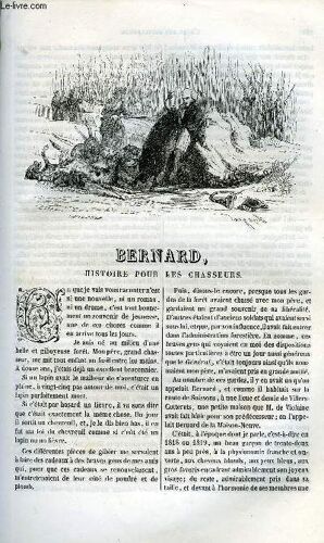 Extrait De L'echo Des Feuilletons - Recueil De Nouvelles, Contes, Anecdotes, Episodes, Etc - Quatrième Année. Bernard - Histoire Pour Les Chasseurs Par Alexandre Dumas
