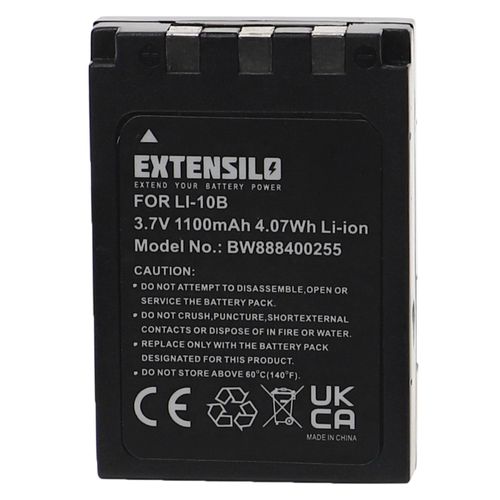EXTENSILO Batterie compatible avec Olympus u800 Digital, u600 Digital, u810-40 Digital appareil photo, reflex numérique (1100mAh, 3,7V, Li-ion)