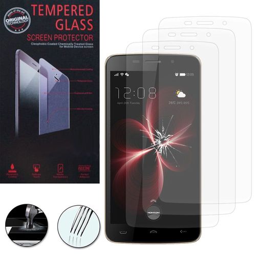 Lot / Pack De 3 Films Verre Trempé Pour Doogee Homtom Ht17/ Ht17 Pro 5.5" Protection D'écran