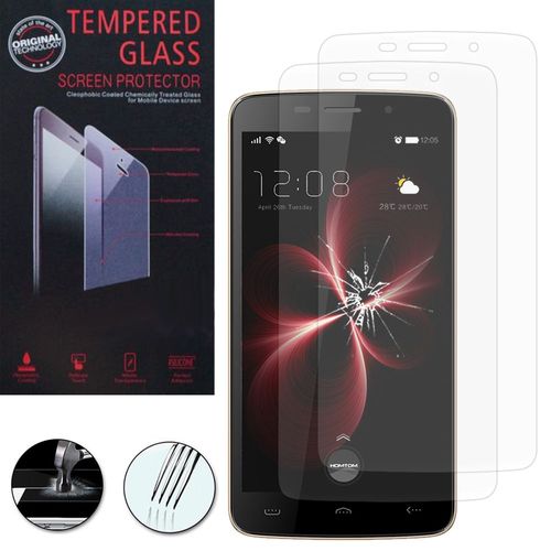 Lot / Pack De 2 Films Verre Trempé Pour Doogee Homtom Ht17/ Ht17 Pro 5.5" Protection D'écran