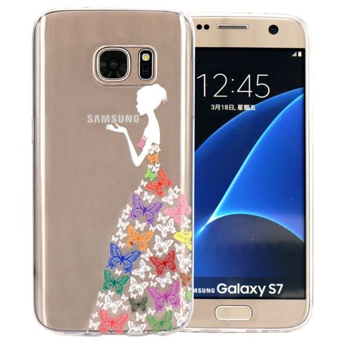 Hq-Cloud Coque Étui Transparent En Tpu Silicone Pour Samsung Galaxy S7 Edge En Multicouleur Motif Fee