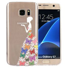 Hq-Cloud Coque Étui Transparent En Tpu Silicone Pour Samsung Galaxy S7 Edge En Multicouleur Motif Fee