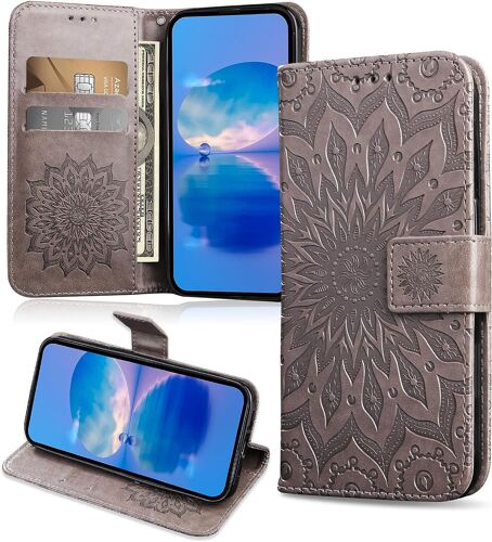Coque Pour Samsung Galaxy M11, Protection Etui En Pu Cuir Portefeuille, Antichoc Housse ¿¿ Rabat Compatible Avec Samsung M11, Gris
