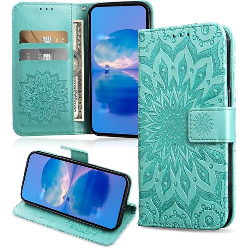 Coque Pour Oppo Reno 8 Lite 5g / Oppo Reno 7 Lite 5g / Oppo A96 5g, Protection Etui En Pu Cuir Portefeuille, Antichoc Housse ¿¿ Rabat Compatible Avec Oppo Reno 8 Lite 5g / Oppo A96 5g, Vert