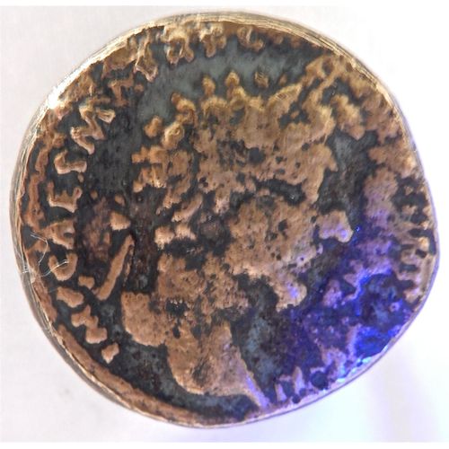 Monnaie Romaine Antique César Denier Bronze