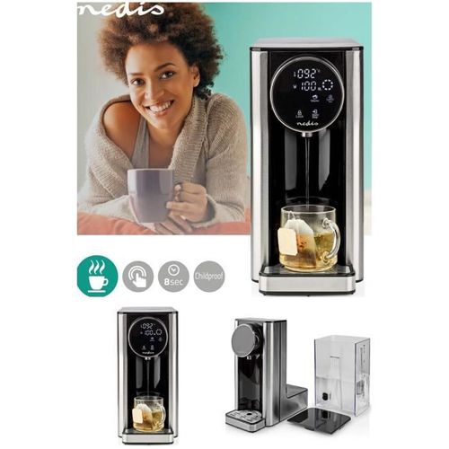 Théière électrique Distributeur d'eau chaude Tea Time Système de chauffe rapide Capacité 2.7L affichage numérique Design élégant en
