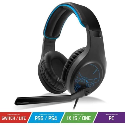 Casque Gamer - SPIRIT OF GAMER - ELITE-H20 - Noir - Simili Cuir - Micro Flip and Mute