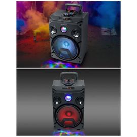 Enceinte portable sans fil stéréo Bluetooth V4.2 150 W - Radio FM - Effets lumineux 2 entrées micro Port USB