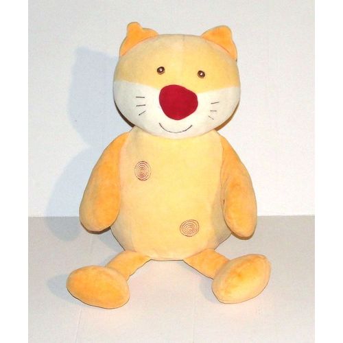 Chat Range Pyjama Sucre D'orge Doudou Peluche Chat 42 Cm