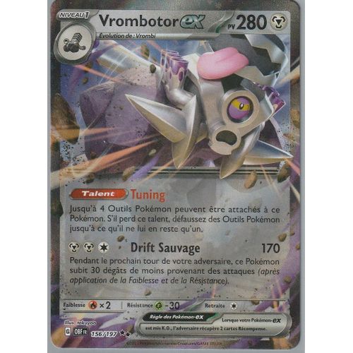 Carte Pokémon - Vrombotor Ex - 156/197 - Ultra-Rare - Ev3 Flammes Obsidiennes