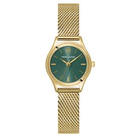 Montre Femme Pya Doré Cadran Vert Bracelet Acier Milanais Doré 12 Mm