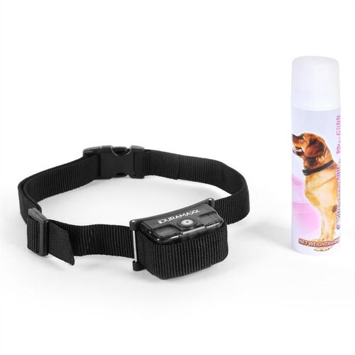 oneConcept Tyson - Collier de dressage pour chien anti-aboiement avec spray citronnelle inclus (naturel, non-nocif, encolure 63.5cm) - noir