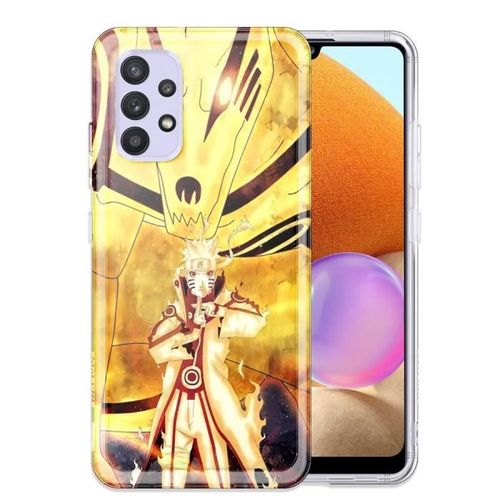Coque Silicone Compatible Samsung Galaxy A32 4g Naruto Kyubi Jaune