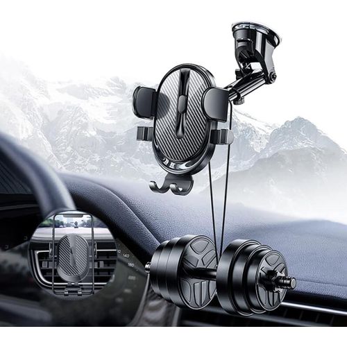 Support Téléphone Voiture 4 en 1 - Ventouse Rotative 360° Compatible avec Smartphones