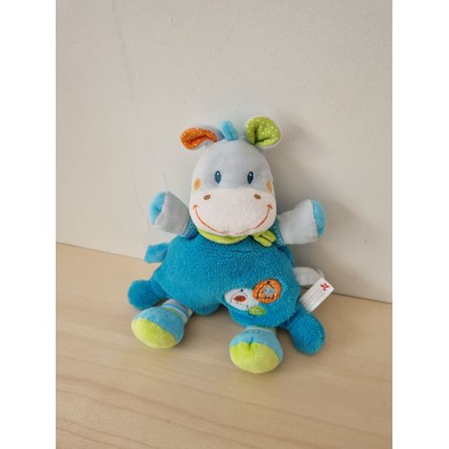 Doudou Cheval Blanc Bleu Nicotoy