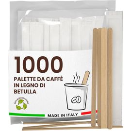Tianyi-1000 Palettes De Café - 9cm - Bâtons De Café Jetables - Cuillère À Café Jetable - Bâtons En Bois - Palettes Café - Cuillère Jetable - Bâtons Bois Artisanat - Cuillère Café