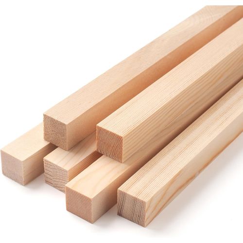 Tianyi-Lot De 6 Tiges Carrées En Bois Dur Brut Pour Travaux Manuels, Travaux Manuels, Loisirs Créatifs, Loisirs Créatifs, Décoration D'intérieur, Modélisme - 1,9 X 30,5 Cm