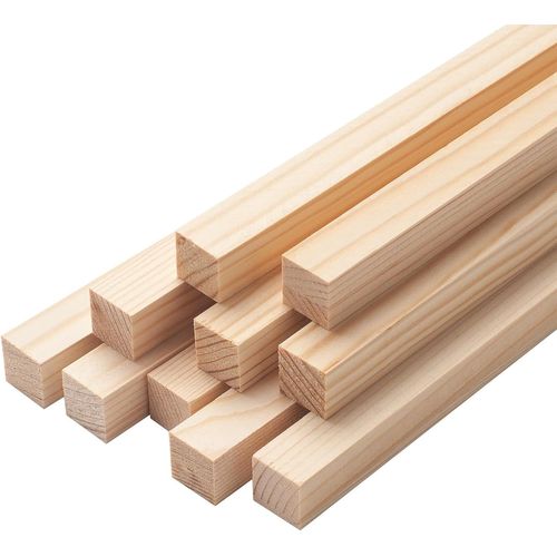 Tianyi-Lot De 10 Tiges Carrées En Bois Dur Brut Pour Travaux Manuels, Travaux Manuels, Loisirs Créatifs, Décoration D'intérieur, Modélisme - 1,6 X 30,5 Cm