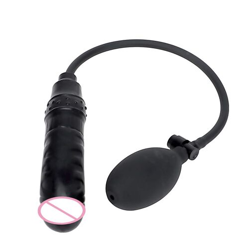 Godemiché Gonflable Pour Femmes, Faux Pénis Féminin, Masturbation, Grand, Énorme, Avec Pompe, Plug Anal Noir, Godemiché
