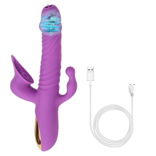 Vibromasseur Extensible Pour La Langue, Succion Du Clitoris, Lapin, Double Pénétration, Gode, Vibrateur, Point G, Vagin, Masturbation