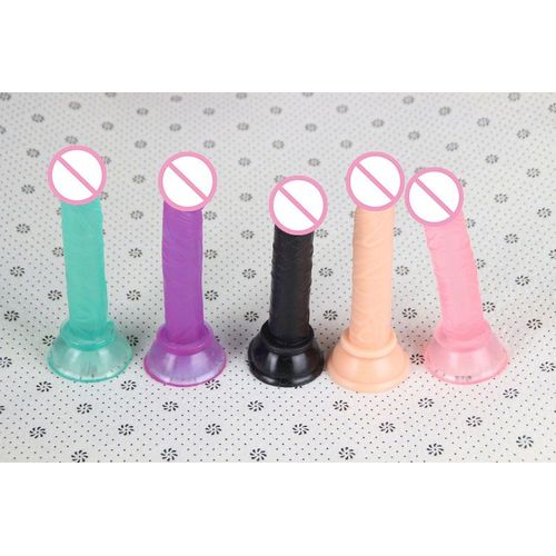 Mini Gode En Msi Pour Femme, Petit Pénis, Jouet Sexuel, Ventouse, Cristal Transparent, Qualité Tpe, Sex Shop Féminin