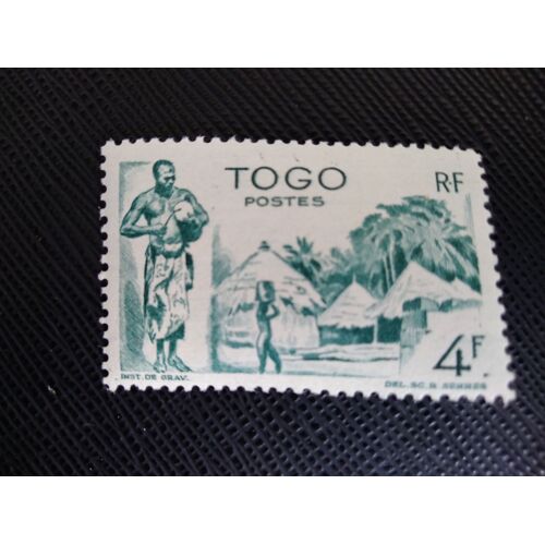 Timbre Togo Yt 247 Village Et Batteur 1947 ( 150406 )