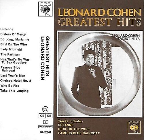 Leonard Cohen K7 Audio Greatest Hits (U.K)