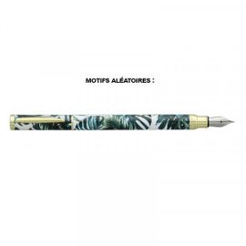 Stylo Plume - Encre Bleue Effaçable - Motifs Green Addict - Plumink