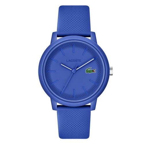 Lacoste 12.12 Montre À Bracelet En Caoutchouc, Bleu