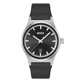Boss Bracelet En Cuir Cando, Gris