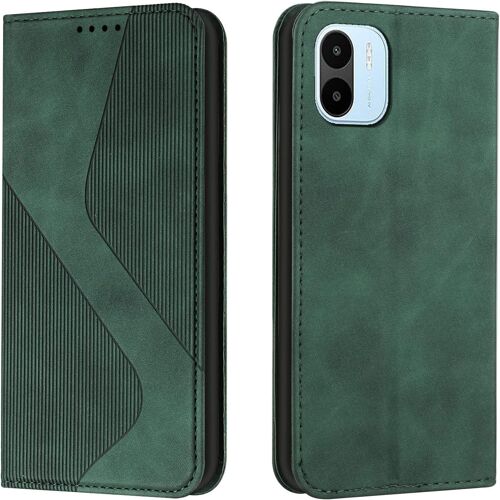 Coque Pour Xiaomi Redmi A1, Etui Xiaomi Redmi A1 Cuir, Housse En Cuir Xiaomi Redmi A1, Cuir Portefeuille Housse Avec Magnetique Flip Etui A Rabat Case Etui Xiaomi Redmi A1 (Vert)