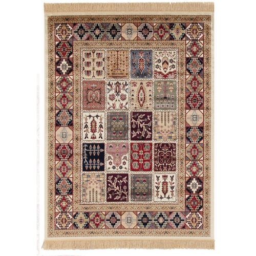 Tapis De Salon Fait Main Style Oriental À Franges Farsh 200x290 Cm Beige - Novatrend