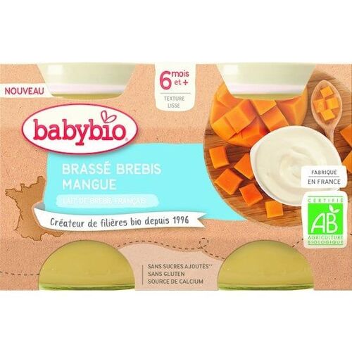 Brassé Brebis Mangue 2 X 130 G De Babybio
