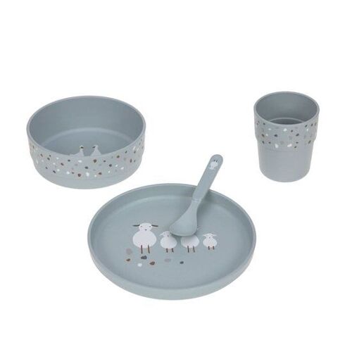 Tiny Farmer Coffret Repas Enfant Mouton & Oie Bleu De Lässig