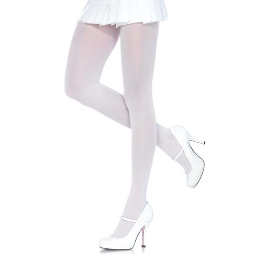 Collants Opaques Blancs Grande Taille Femme - Taille: Xl/2xl (48-52)