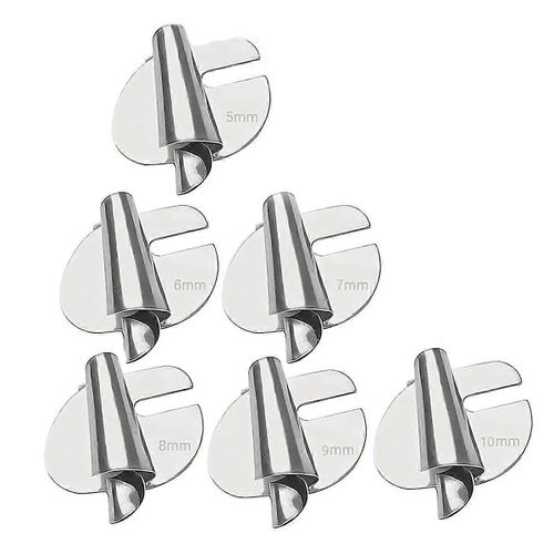 6 Pcs Couture Roulé Ourlet Pied, 5mm-10mm 6 Tailles Large Roulé Pression Pied Machine À Coudre Pied-de-biche Pied d¿ourlet