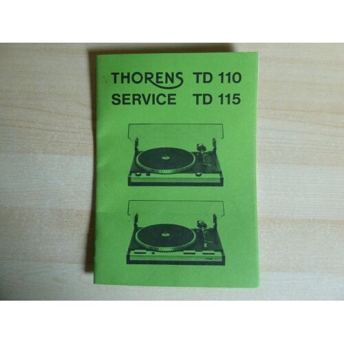Documentation Technique Platines Thorens Td110, Td115