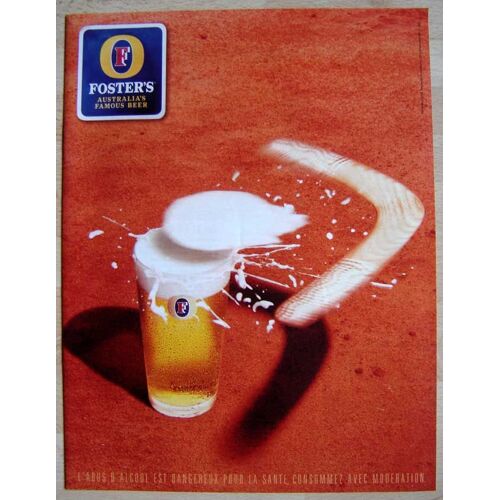 Publicité Papier - Bière Foster's - Australia's Famous Beer De 2002