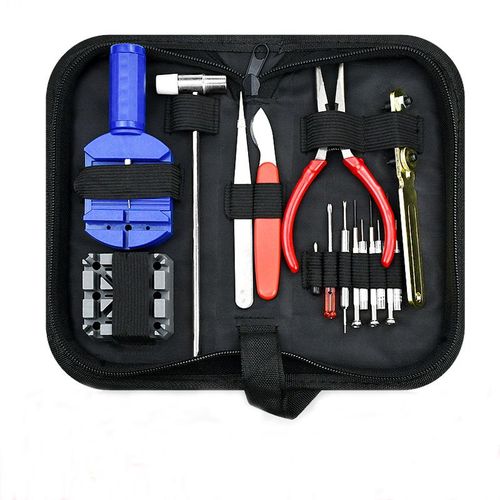 Kit Complet De Réparation Et Réglage Professionnel De Montres 16 Pièces Avec Étui