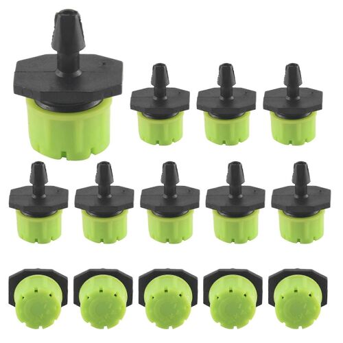 1/4 Pouce Réglable -Type Système D'irrigation Goutte À Goutte Arrosage Arroseurs Anti-Colmatage Emitter Ga 100 Pcs