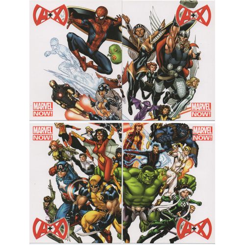 Lot De 4 Cartes Marvel Comics Avengers Vs X-Men (Ed Mcguinness) Jumbo Promo Card (2012)