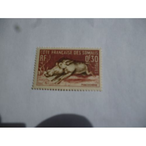 Timbre Côte Française Des Somalis:Phacochère.